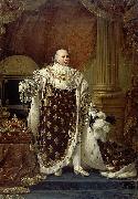 antoine jean gros, Portrait of Louis XVIII in his coronation robes